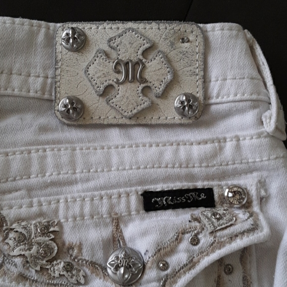 Miss Me White Skinny Jeans, sz 27 - Picture 6 of 16